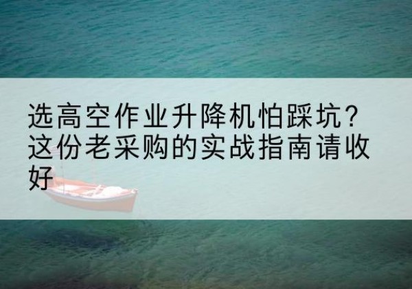 天等高空作业升降机厂家推荐-选高空作业升降机怕踩坑？这份老采购的实战指南请收好